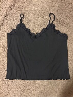 Old Navy Black Lace-Trim Spaghetti Strap Camisole